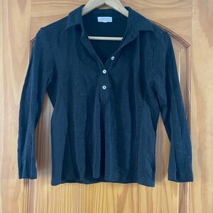 Goldie black polo tee